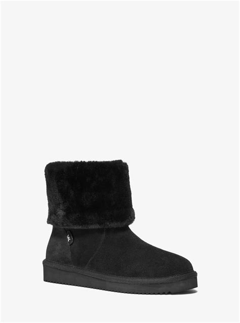 michael kors julia faux fur trim suede boot|Julia Faux Fur Trim Suede Boot .